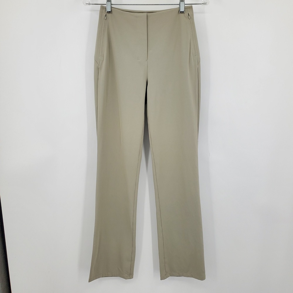 Lululemon Smooth Fit Pull On High Rise Pant Tan Khaki Slim Flare 4 Riverstone